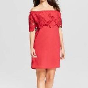Knox Rose Red off-Shoulder Dress